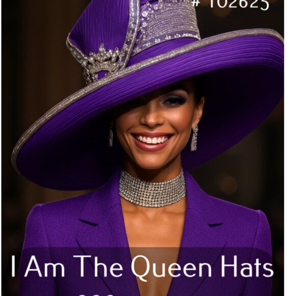 Luxury First Lady Crown Hat – I Am The Queen 102625 Designer Collection - Picture 3 of 4